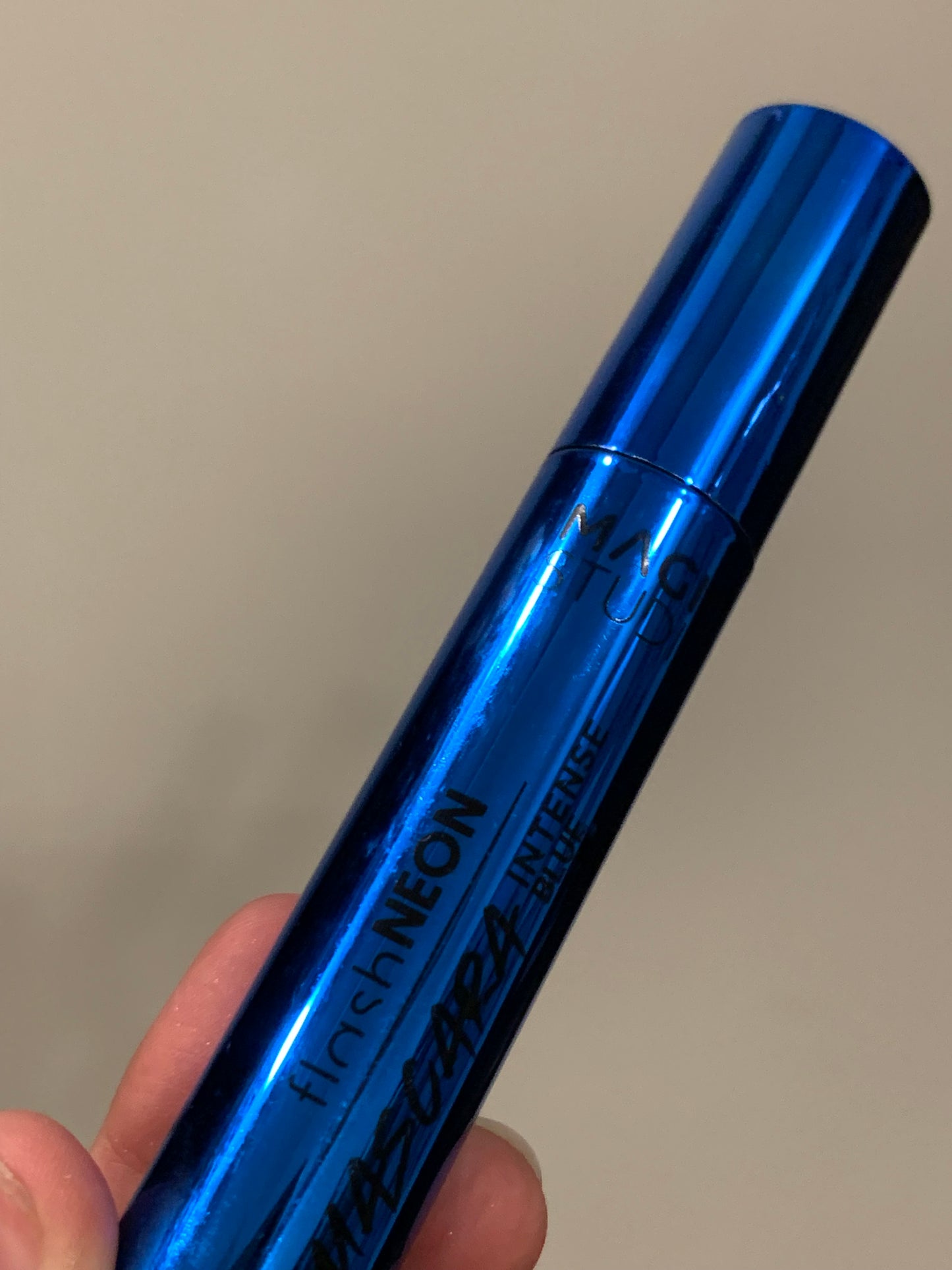 Neon blue mascara