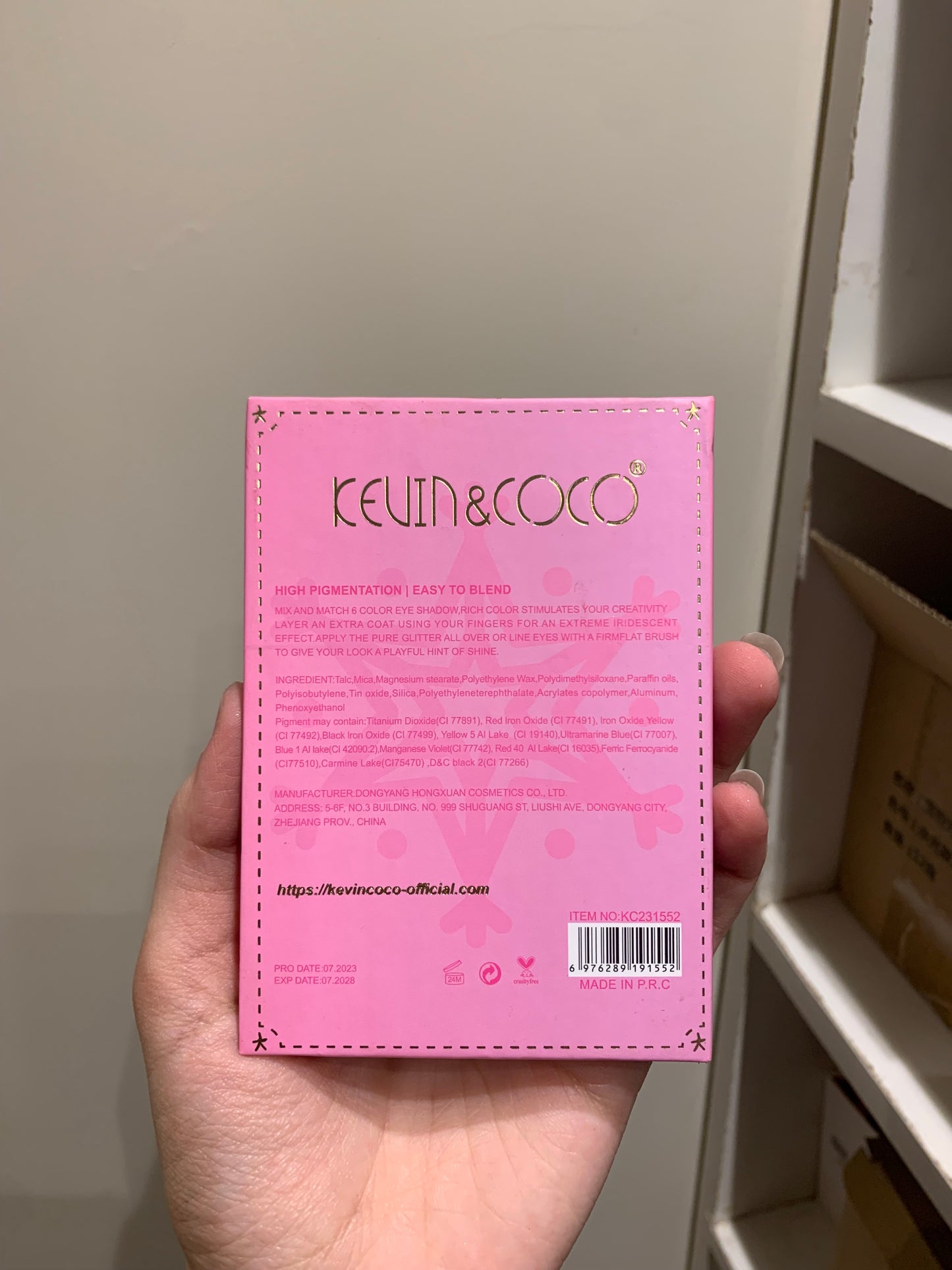 Kevin coco 6 color eyeshadow palette